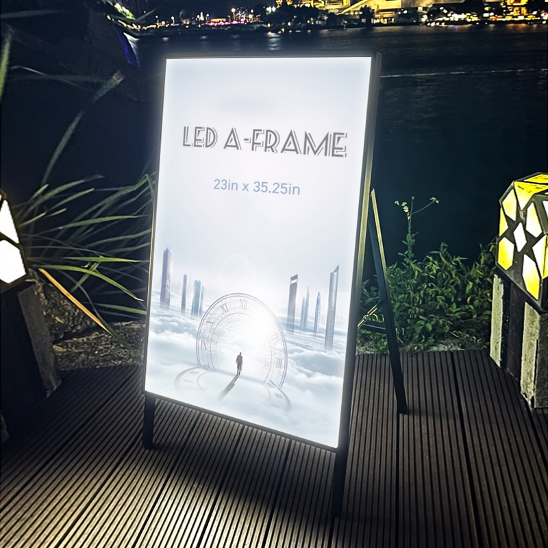 Sidewalk Sign: LED A-Frame Backlit