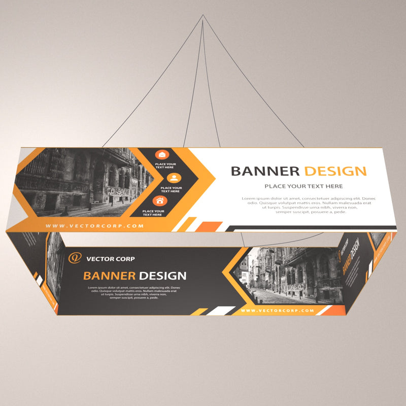 Square Trade Show Hanging Sign