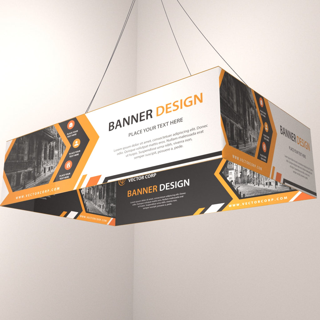 Square Trade Show Hanging Sign