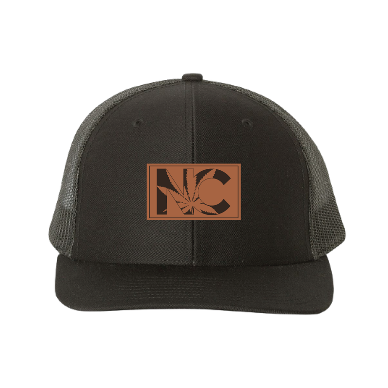 NC Leather Patch Trucker Hats